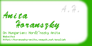 anita horanszky business card